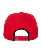 Red Straight Snapback with Black MADE