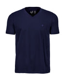 Basic Vneck T Navy (Tone on Tone)