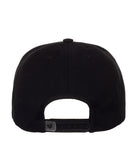 Black Straight Snapback with White MADE