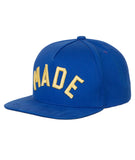 Blue Straight Snapback with Yellow MADE